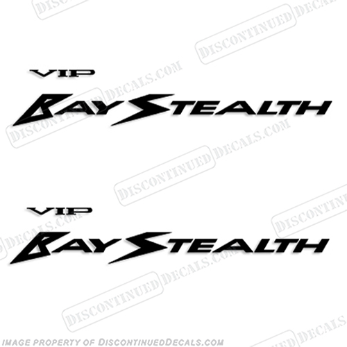 VIP Bay Stealth Boat Logo Decals (Set of 2) - Any Color! lake and bay, lake, bay, INCR10Aug2021