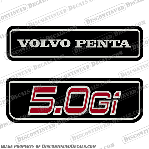 Volvo Penta 5.0Gi Engine Cover Decals volvo, penta, 5.0gi, 5.0, gi, engine, cover, motor, boat, decals, set, stickers, stern, drive, outdrive, outboard, 