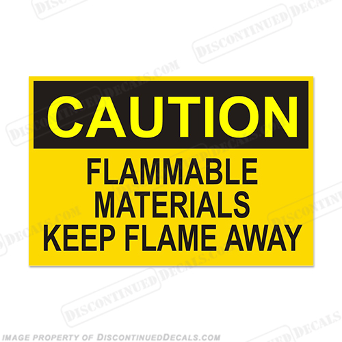 Warning Label Decal - Flammable Materials INCR10Aug2021