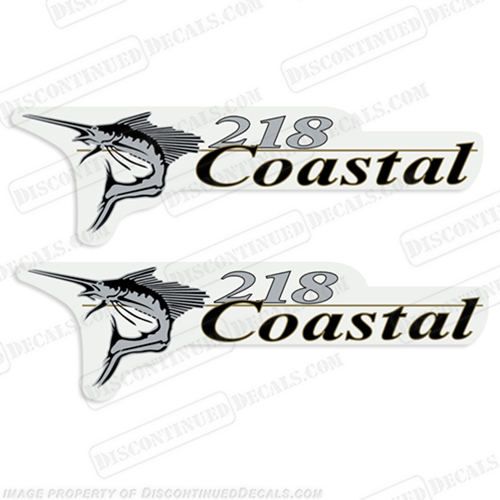 Wellcraft Coastal 218 Logo Boat Decals (Set of 2)  wellcraft, decals, 218, coastal, boat, fishing, stickers