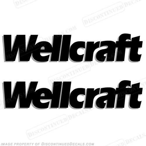 Wellcraft Boat Decals - Style 1 - (Set of 2) - 2 Color! INCR10Aug2021