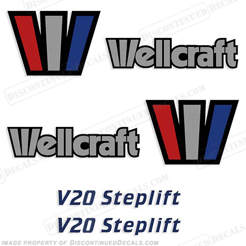 Wellcraft V20 Steplift Decals (Set of 2) - 1993 INCR10Aug2021