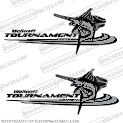 Wellcraft Tournament Edition Boat Decals (Set of 2)  INCR10Aug2021