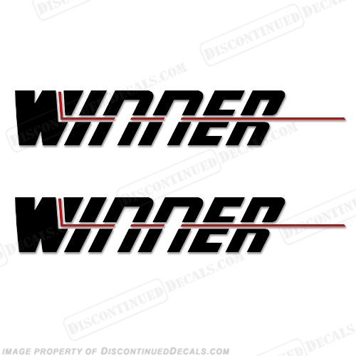 Winner Boat Logo Decals - Style 1 (Set of 2) INCR10Aug2021