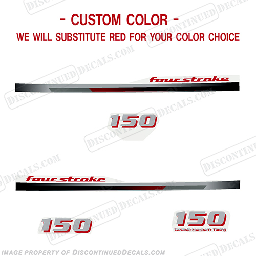 Yamaha 150hp FourStroke Decal Kit - Any Color! - 2013+ (Partial Kit) 150, 150 hp, four stroke, four-stroke, 4stroke, 4 stroke, 4-stroke, INCR10Aug2021