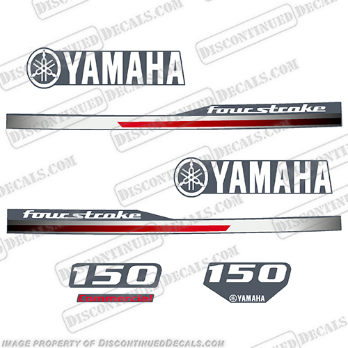 Yamaha 150hp Decals - Commercial Series 150 hp, fourstroke, four, stroke, four-stroke, commercial, series
