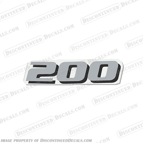 Yamaha outboard "200"  Decal yamaha, motors, 200, hp, outboard, motor, engine, horsepower, rating, label, 200hp, decal, sticker, front, rear