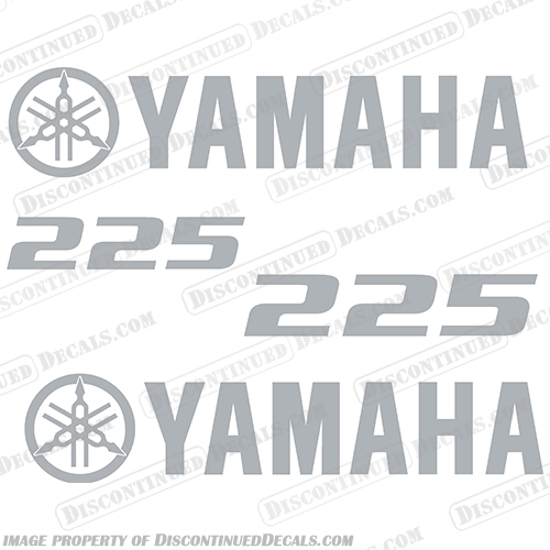 Yamaha 225HP Custom Decals - Any Color  yamaha,225,1,color,new,style,outboard,boat,motor,decals,kit,partial,die cut,clear background