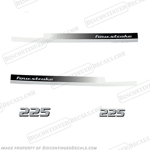 Yamaha 225hp V6 Decals - Silver/Black for white engines 2008+ Partial INCR10Aug2021