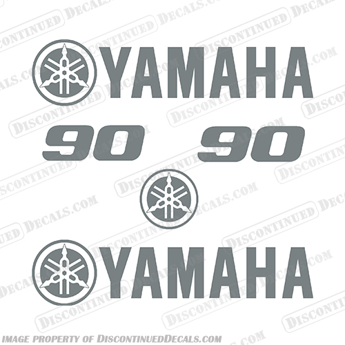 Yamaha New Style 90hp Decals - Any Color  yamaha, 90, 1, color, new, style, outboard, boat, motor decal, engine, sticker, kit, set