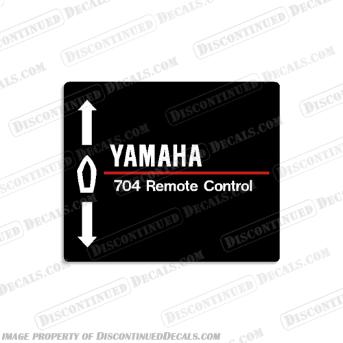 Yamaha "704 Remote Control" Decal  yamaha, single, number, 704,  remote, control, throttle, decal, logo, sticker, outboard, 