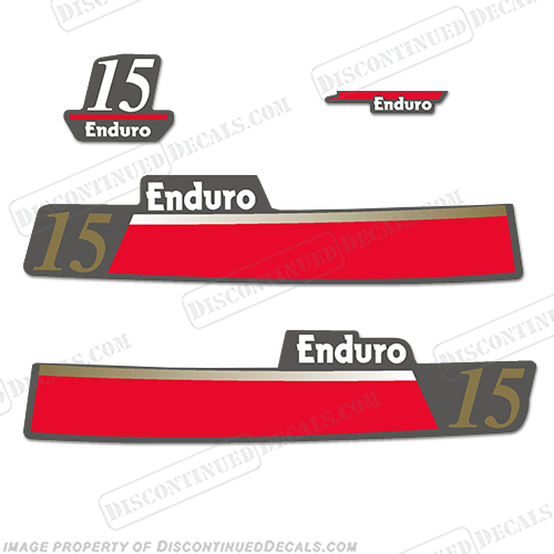 Yamaha 15hp Enduro Decals (Partial Kit) 15, INCR10Aug2021