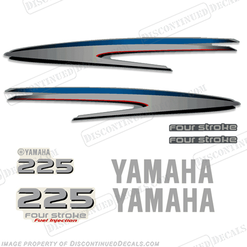 Yamaha 225hp FourStroke Decal Kit INCR10Aug2021