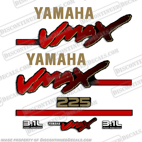 Yamaha 225hp VMAX 3.1L OX66 Decals yamaha, decals, 225, hp, vmax, 3.1l, ox66, stickers, decal, outboard, motor, engine