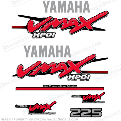 Yamaha 225hp VMAX HPDI Decals INCR10Aug2021