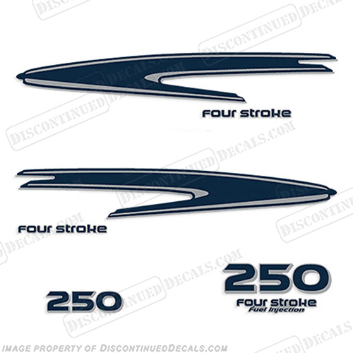 Yamaha 250hp FourStroke Decals - Custom Navy (Partial Kit) 250, four stroke, four-stroke, 4stroke, 4 stroke, 4-stroke, four-stroke, INCR10Aug2021
