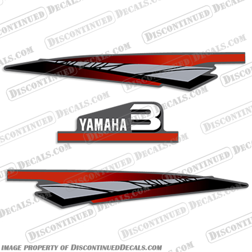 Yamaha 3hp 2-Stroke Decals 1998-2004 (Partial Kit) 3, 3 hp, 3-hp, 2stroke, 2-stroke, 2 stroke, twostroke, two stroke, two-stroke, 98, 99, 2000, 2001, 2002, 2003, 2004,