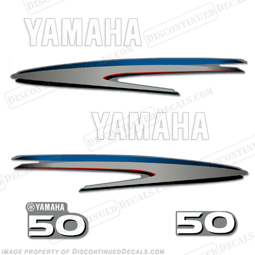 Yamaha 50hp 2-Stroke Decal Kit (New Style) 50, twostroke, two stroke, two-stroke, 50 hp, INCR10Aug2021