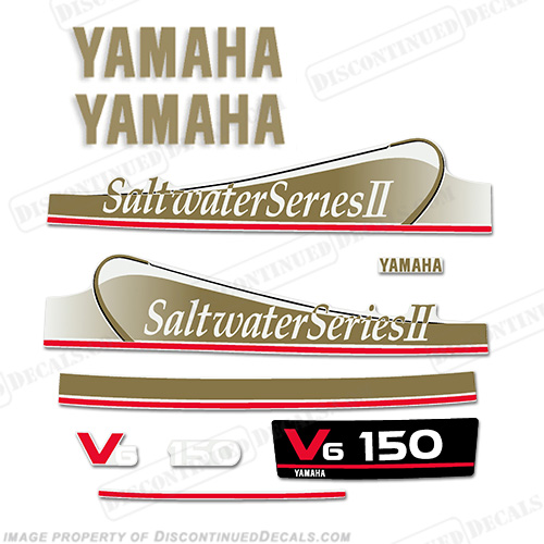 Yamaha 150hp Saltwater Series II Decals - Gold INCR10Aug2021