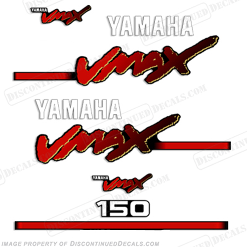 Yamaha 150hp VMax Decals 2008 150 hp, v max, v-max, vmax, 150, 08, INCR10Aug2021