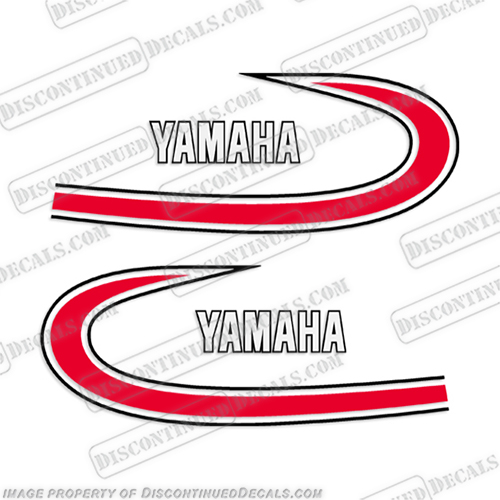 Yamaha YZ250 Motorcycle Gas Tank Stickers 1974 yamaha, 250, 250cc, yz250, motorbike, motor, bike, motorcycle, gas, fuel, tank, stickers, decal, decals, 1974
