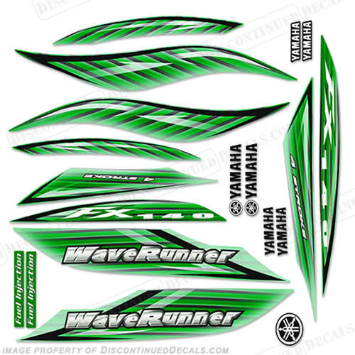 Yamaha 2003 FX140 PWC Decals - Custom Lime Green