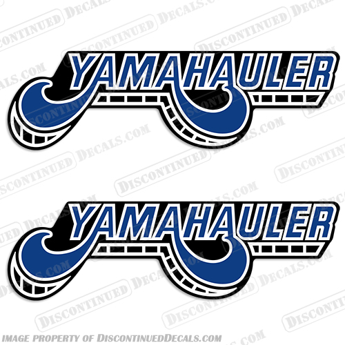 Yamaha "YAMAHAULER" Decals (Set of 2) - Style 2 Yamahauler, Yamaha, Decals, van, sticker, decal, set, style, 2, blue, yellow, 