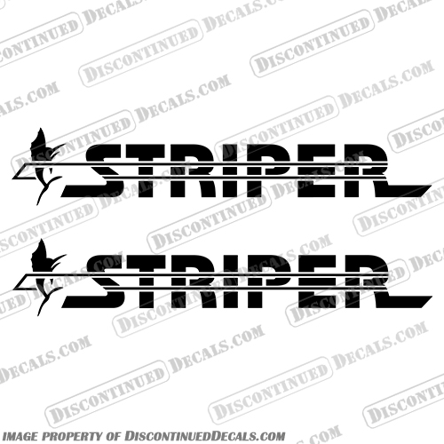 Seaswirl Striper Boat Decal Style 2 - Any color (Set of 2) Seaswirl, striper, boat, decal, style, 2, style 2, Set of 2, Any, Color, Any Color